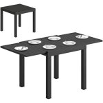 Table de jardin extensible - table ext�rieur - outsunny - 4 - 6 personnes avec rallonge auto - stock�e ...