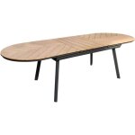 Table de jardin extensible 220 / 280 cm effet bois