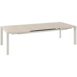 Hesperide - table de jardin extensible rectangulaire �vasion en aluminium lin et argile trait� �poxy ...