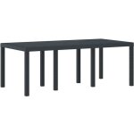 Table de jardin?table d'ext�rieur anthracite 200 x 100 x 73 cm polyrotin cfw27862