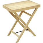 Table de jardin ext�rieur rectangulaire en bois pour balcon terrasse 68l x 44l x 75h cm naturel