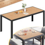 Table de jardin ext�rieure en aluminium r�sistance totale aux intemp�ries et finition bois facile � nettoyer ...