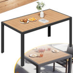 Table de jardin ext�rieure en aluminium r�sistance totale aux intemp�ries et finition bois facile � nettoyer ...