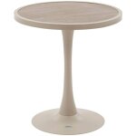 Hesperide - table de jardin bistro ovialon effet bois argile & lin en aluminium - hespride