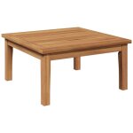 Table de jardin marron teck massif vidaxl