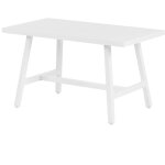 Beliani - table de jardin moderne avec plateau  lamelles en aluminium blanc fratte