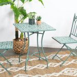 Table de jardin motif carré 58 cm grenade Table de jardin motif carré 58 cm grenade