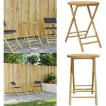 Table de jardin pliable �55x75 cm bambou - table de jardin pliable - table en bambou - mobilier de jardin ...