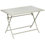 [jamais utilise] table de jardin pliante 4 personnes hesp�ride azua en aluminium 110x71cm argile - 196858 ...