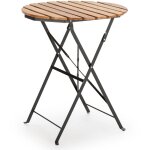 Table de jardin pliante ambar en bois et mtal noir