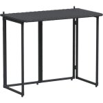 Vidaxl - table de jardin pliante noir 90 x 51 x 75 cm polyrotin