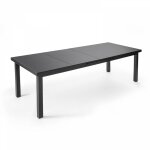 Oviala - table de jardin extensible en aluminium gris 10 places