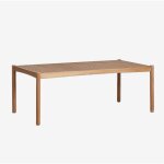 Sklum - table de jardin rectangulaire 200x100 cm en bois d'eucalyptus aderyn