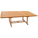 Table de jardin rectangulaire extensible 180 / 240 cm teck - ancolie
