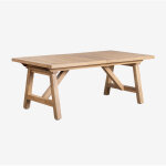 Table de jardin rectangulaire extensible en bois d'acacia de duba� sklum acacia rustique marron 200 - ...