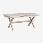 Sklum - table de jardin rectangulaire extensible karena en aluminium tapioca beige 180 - 240 x 90 cm