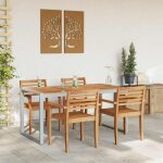Table de jardin pour repas gris 160 x 80 x 75 cm vidaxl