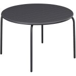 Table de jardin ronde d. 130 cm en m�tal - gris anthracite - mirmande de mylia