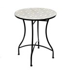 Meublorama - table de jardin ronde bistrot ? mosaïque décorative ? métal noir ? Ø60xh71 cm Meublorama - table de jardin ronde bistrot ? mosaïque décorative ? métal noir ? Ø60xh71 cm