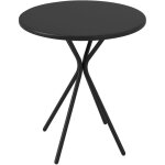 Outsunny - table de jardin ronde dia. 60 cm pi�tement antid�rapant design acier noir