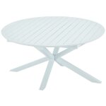 Table de jardin ronde extensible en aluminium l. 150 / 200 cm - blanc - yoha de mylia