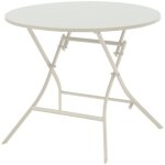 Table de jardin ronde greensboro 4 places argile - hespride