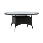 Table de jardin ronde  volta  150cm noir