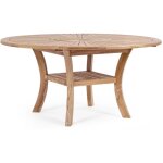 Table de jardin en teck plateau tournant d155 - bolonia
