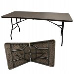 Table de jardin traiteur pliable et extensible valise touristique 180 cm