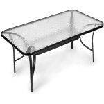 Table de jardin en verre wave 140x80cm table de balcon terrasse multigarden 88539941 88539941 88539941 ...