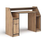 Table de jeu joel, chne de force dor, 123. 2 x 45 cm avec 1 tiroir et 1 porte, vicco