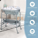 Table a langer avec baignoire table a langer portable avec housse pvc gris 88304645 88304645 88304645 ...