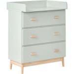 Table � langer en mdf pieds en bois de pin commode avec tiroirs espace de rangement meuble chambre enfant ...