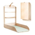 Table a langer murale et rabattable - roba - bois naturel - tageres intgres - design minimaliste