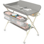 Table � langer pliable pour b�b�, �tag�re � langer combinaison � langer r�glable en hauteur avec panier ...