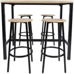 Table mange debout et 4 tabourets loka