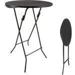 Oxeo - table mange debout pliable - diamtre 80cm h110cm - table haute pliante de bar - plateau rsine ...