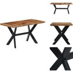 The living store table � manger 140x70x75 cm bois massif - bois massif