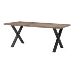 Table � manger 190 x 95 cm pieds en x m�tal elena
