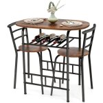 Table  manger avec 2 chaises encastrables, ensemble table et 2 chaises, petite table ovale salle manger ...