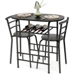 Table  manger avec 2 chaises encastrables, ensemble table et 2 chaises, petite table ovale salle manger ...