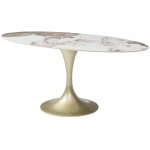 Table à manger 8 personnes en céramique et métal doré - effet marbre blanc et gris - elva de maison céphy ... Table à manger 8 personnes en céramique et métal doré - effet marbre blanc et gris - elva de maison céphy ...