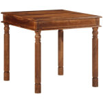 Vidaxl ? table � manger carr�e 80x80x77 cm en bois d'acacia massif ? finition couleur miel ? facile � ...