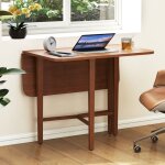 Table � manger carr�e en bois pour 2 - 4 personnes avec 2 panneaux rabattables pieds en bois de caoutchouc ...