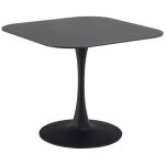 Hellin - table  manger carre en cramique et pied tulipe en mtal l90 - marsa