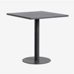 Sklum - table de cuisine carre 70x70 cm en mtal mizzi gris graphite