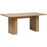 Table à manger colva en placage effet bois l180cm - atmosphera créateur d'intérieur Table à manger colva en placage effet bois l180cm - atmosphera créateur d'intérieur