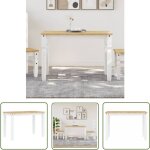 The living store - table  manger corona blanc 112x60x75 cm bois massif de pin - table  manger - table ...