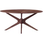 Table � manger design ovale noyer l160 cm dielli
