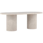Table � manger effet marbre  narvik  200cm beige